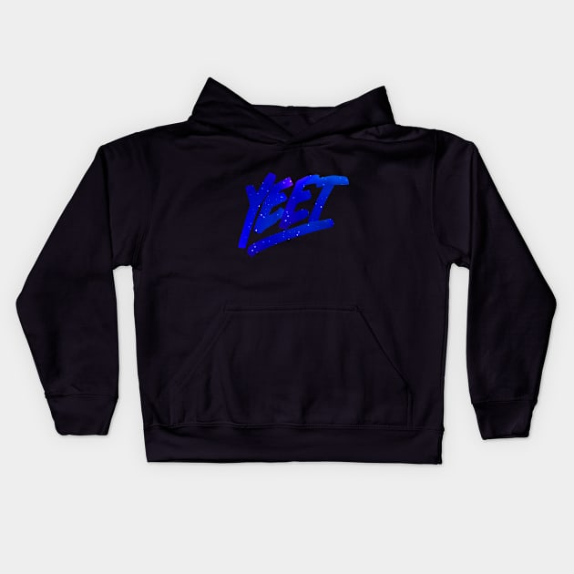 yeet blue galaxy Kids Hoodie by Giftsisle